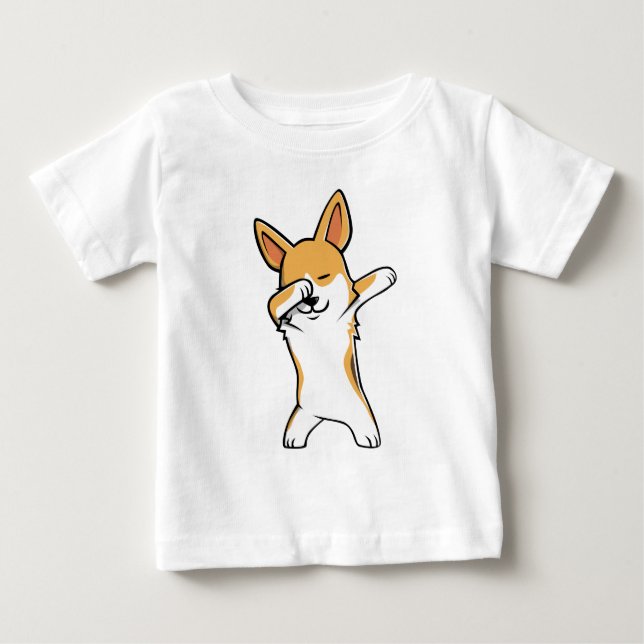 T-shirt tamponnant drôle de corgi (Devant)