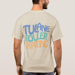T-shirt Tan Graphic "Tulane Roller Skating"