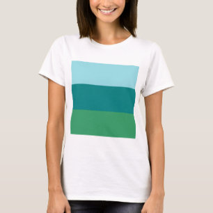 T-shirt Tanager Turquoise, Teal Bleu et Kelly Vert Horiz