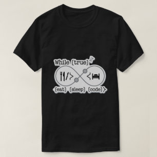 T-shirt Tandis que le programmeur de code de sommeil de ma