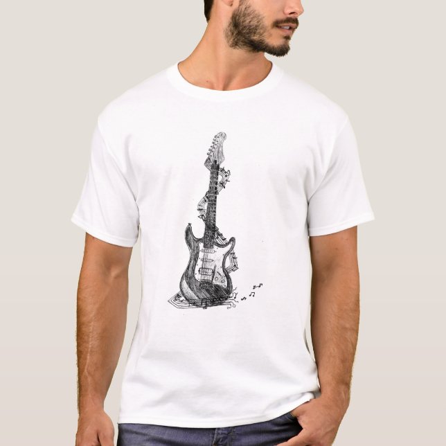 T-shirt Tandis que ma guitare pleure doucement (Devant)