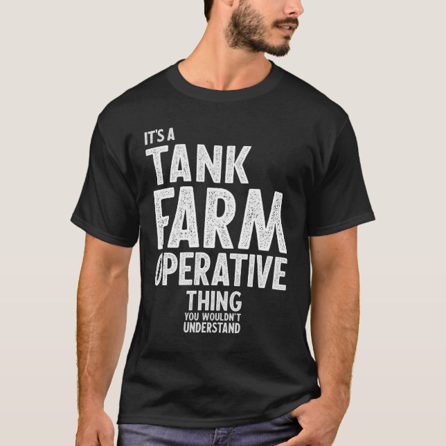 T-shirt Tank Farm Operative Don Funny Titre de l'emploi (Devant)