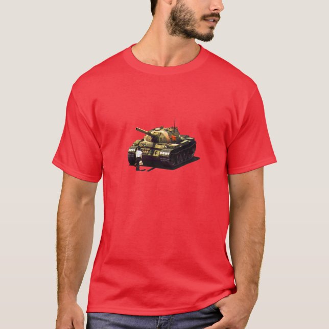 T-shirt tankman de Place Tiananmen - rouge (Devant)