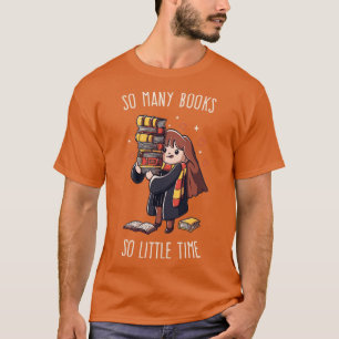 T-shirt Tant de livres si peu de temps drôle mignon cadeau