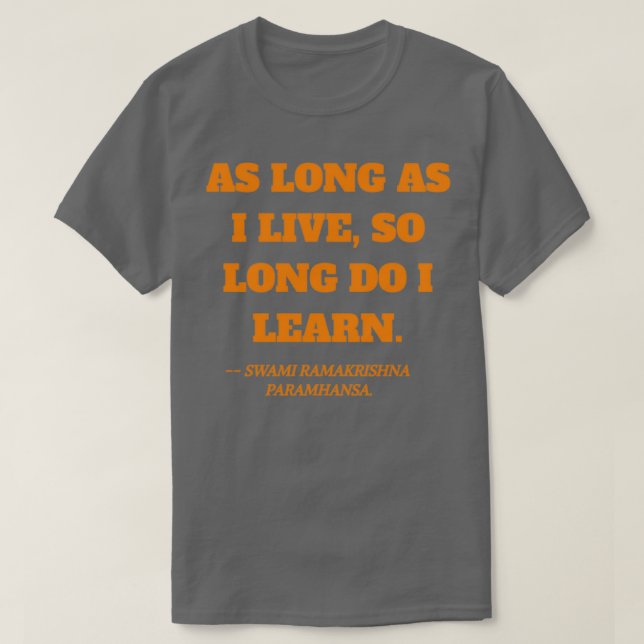T-shirt Tant que je reviens en direct de Swami Ramakrishna (Design devant)