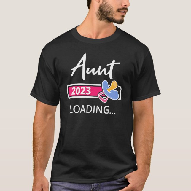 T-shirt Tante 2023 Chargement De Nouvelles Tantes À Promou (Devant)