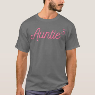 T-shirt Tante 3 au cube Tante de trois 3 Nièces Neveux Tan