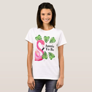 T-shirt Tante À Être Flamant rose Tropical Feuille Party