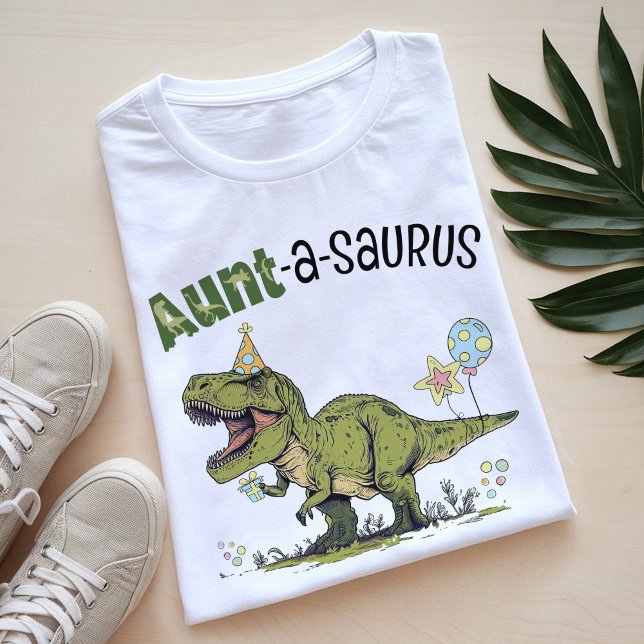 T-shirt Tante-a-saurus Dinosaur Thème Anniversaire de enfa (Cute funny aunt-a-saurus t-rex dinosaur theme kids birthday party matching auntie family t-shirt)
