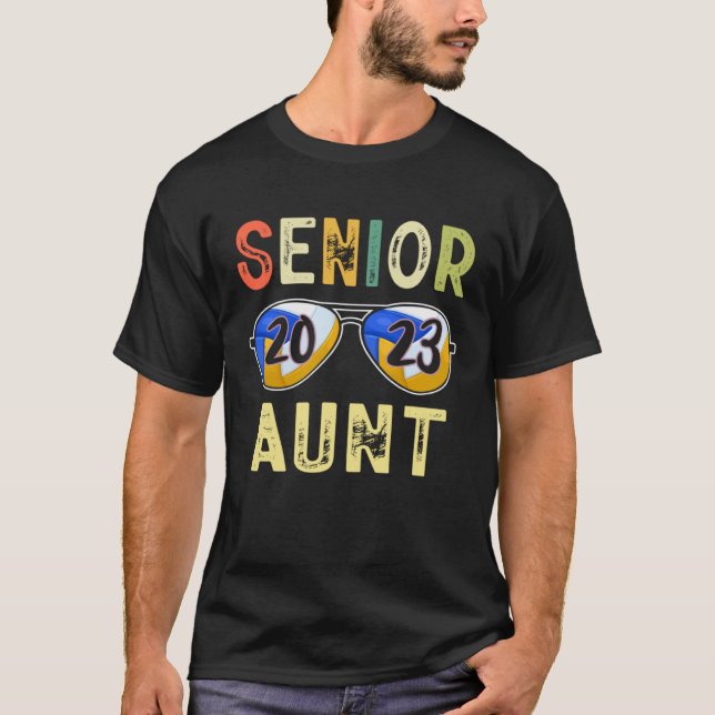 T-shirt Tante aînée 2023 Fière tante de volley-ball Diplôm (Devant)