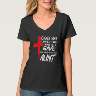 T-shirt Tante chrétienne Bible croix chrétienne Jean 316
