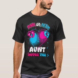 T-shirt Tante Coeur Rose Ou Bleu Vous Aime Douche Genre Re