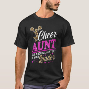 T-shirt Tante de cheerleader plus grande fan imprimé léopa