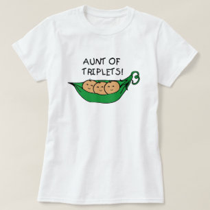 T-shirt Tante de cosse de triplets