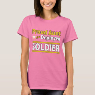 T-shirt Tante de fierté personnalisée d'un soldat déployé