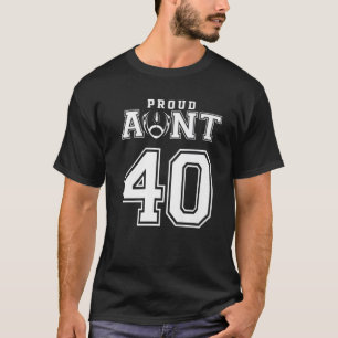 T-shirt Tante de football Fière personnalisée Numéro 40 Pe