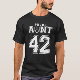 T-shirt Tante de football Fière personnalisée Numéro 42