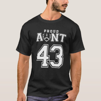 T-shirt Tante de football Fière personnalisée Numéro 43 Pe