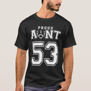 T-shirt Tante de football Fière personnalisée Numéro 53