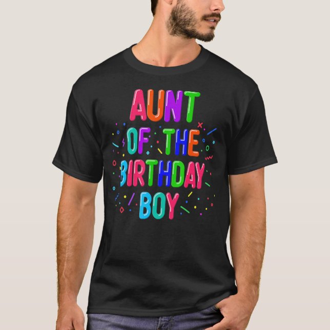 T-shirt Tante de la famille de jumelage de ballons pour ga (Devant)