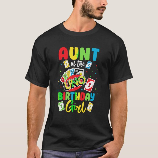 T-shirt Tante de la fille d'anniversaire Chemise Uno Tante (Devant)