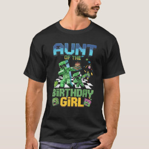 T-shirt Tante de la fille d'anniversaire drôle jeu vidéo p