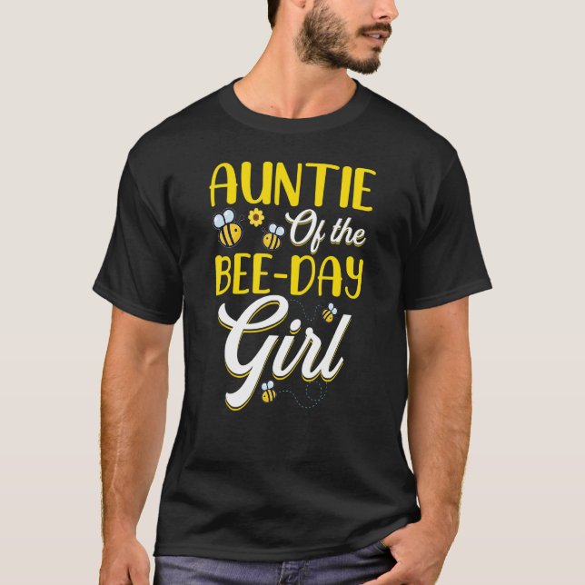 T-shirt Tante De La Fille De La Fête Des Abeilles Famille  (Devant)