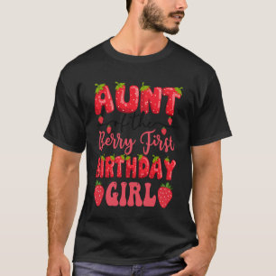 T-shirt Tante de la fille du premier anniversaire de la ba