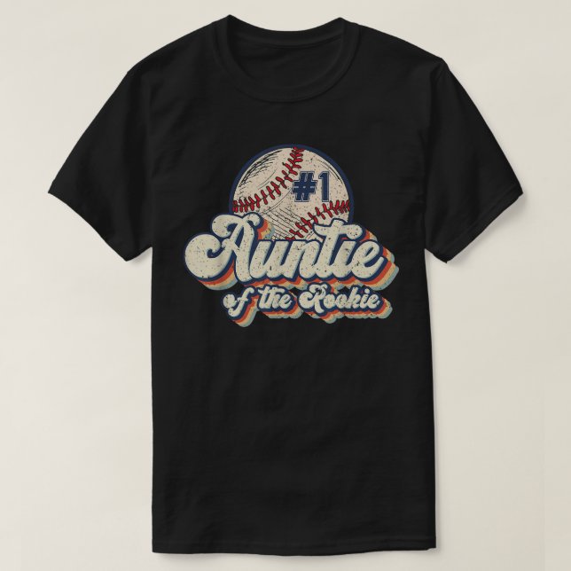 T-shirt Tante de la recrue Tee Rookie de l'année Baseba (Design devant)