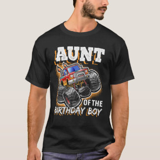T-shirt Tante de l'anniversaire Boy Monster Camion Anniver