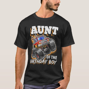 T-shirt Tante de l'anniversaire Boy Monster Camion Anniver