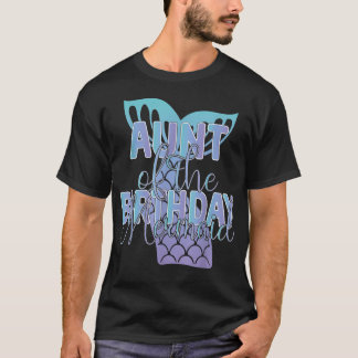 T-shirt Tante De L'Anniversaire Famille De Sirène