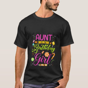 T-shirt Tante De L'Anniversaire Fille Candy Anniversaire F