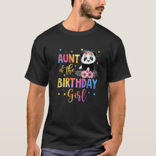 T-shirt Tante De L'Anniversaire Fille Panda Porter Mère Fl