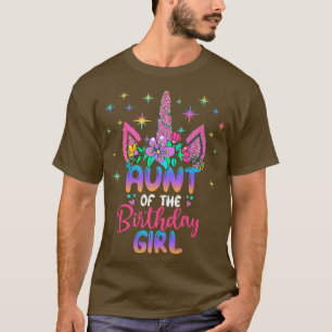 T-shirt Tante De L'Anniversaire Fille Unicorn Anniversaire