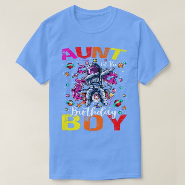 T-shirt Tante De L'Anniversaire Garçon Astronaut Thème Esp (Design devant)