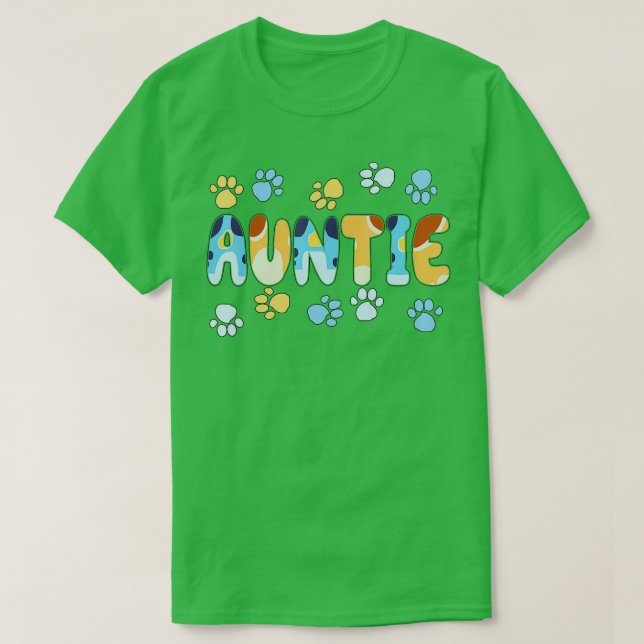 T-shirt Tante De L'Anniversaire Garçon Fille Chien Famille (Design devant)