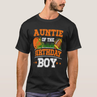 T-shirt Tante De L'Anniversaire Garçon Football Football T