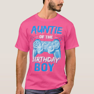 T-shirt Tante de l'Anniversaire Garçon Matching Vidéo Jeu 