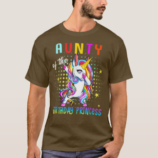 T-shirt Tante de l'anniversaire Princesse fille Dabbing Un