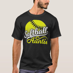 T-shirt Tante de softball entraîneur de softball Auntie P
