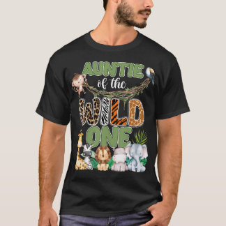 T-shirt Tante de The Wild One 1er Anniversaire Famille Saf