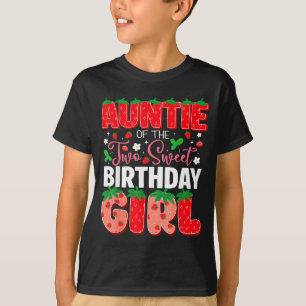 T-shirt Tante des deux douce 2ème anniversaire fille