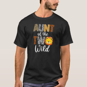 T-shirt Tante des femmes du lion des deux bébés sauvages 2