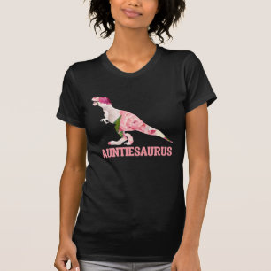 T-shirt Tante Dino de l'Auntiesaurus mignon aux fleurs flo