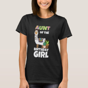 T-shirt Tante Drôle De La Fille D'anniversaire Lama Animal