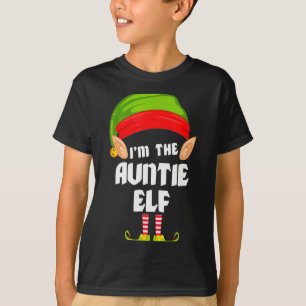T-shirt Tante drôle d'elfe correspondant au groupe familia
