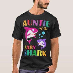 T-shirt Tante Du Bébé Anniversaire Requin Tante Requin Mot