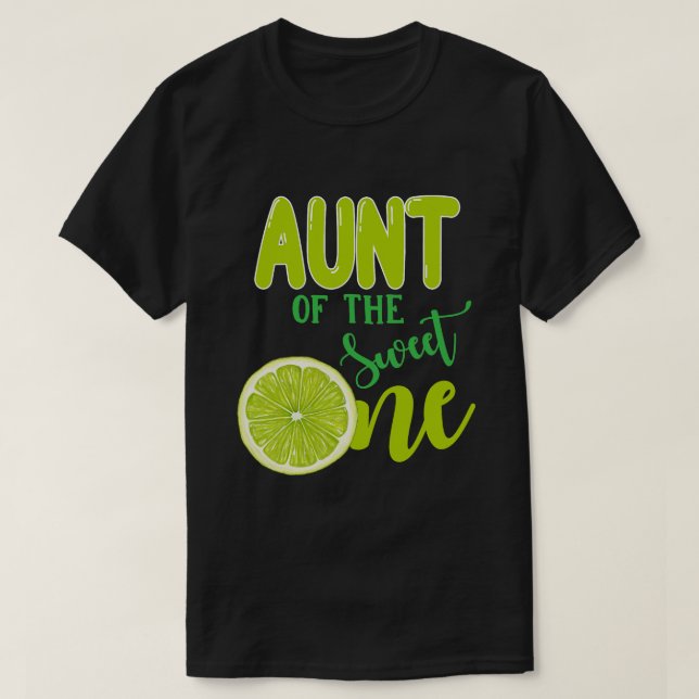 T-shirt Tante du sucré 1er anniversaire citron fille Firs (Design devant)
