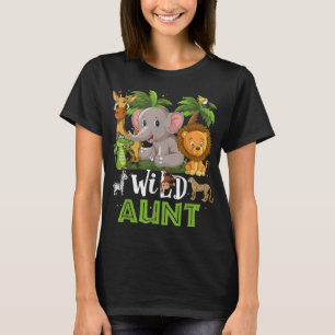 T-shirt Tante du zoo sauvage Anniversaire Safari Jungle An